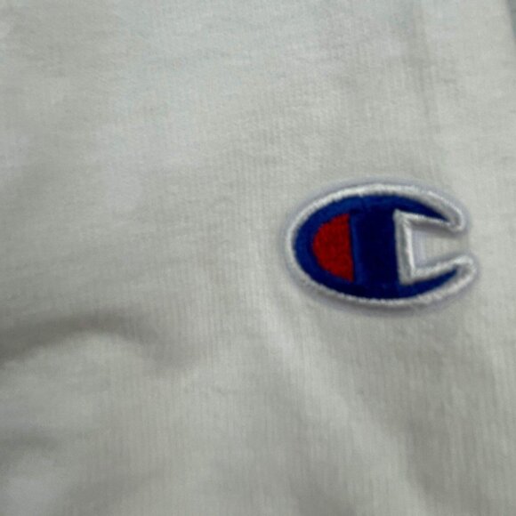 Champion Hoodie Mens Small White Authentic Logo Hooded Drawstring Long Sleeve - Picture 4 of 9